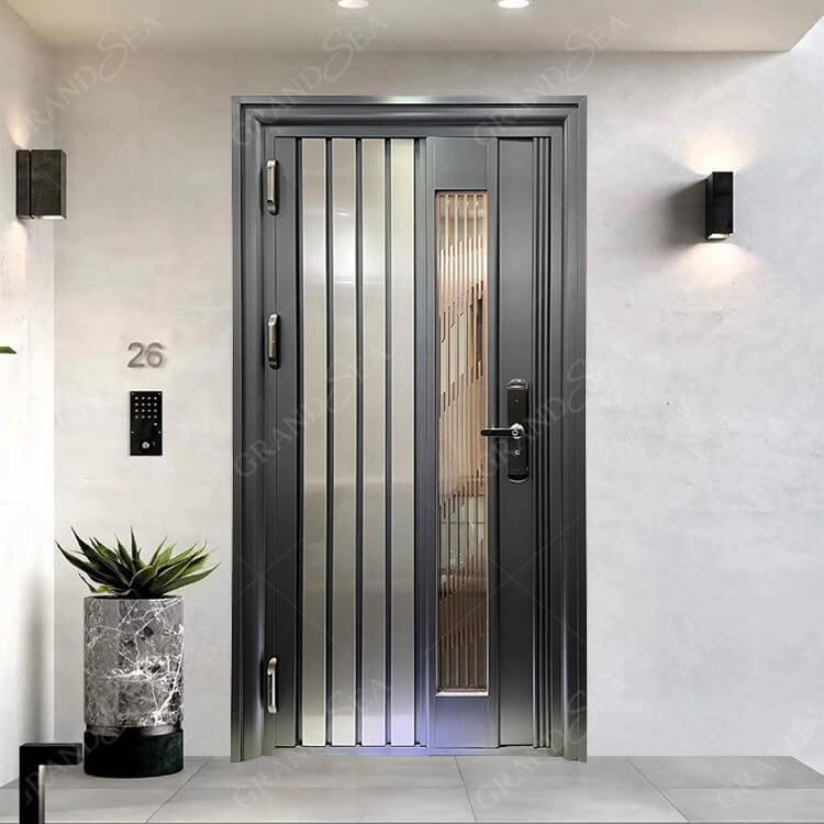 stainless steel front door