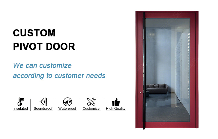 modern glass pivot door