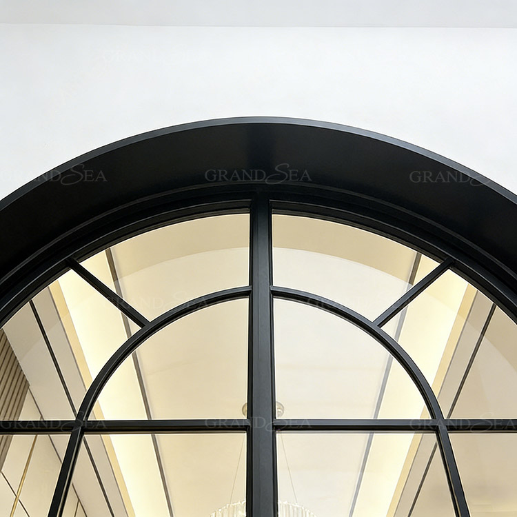 custom arched glass door