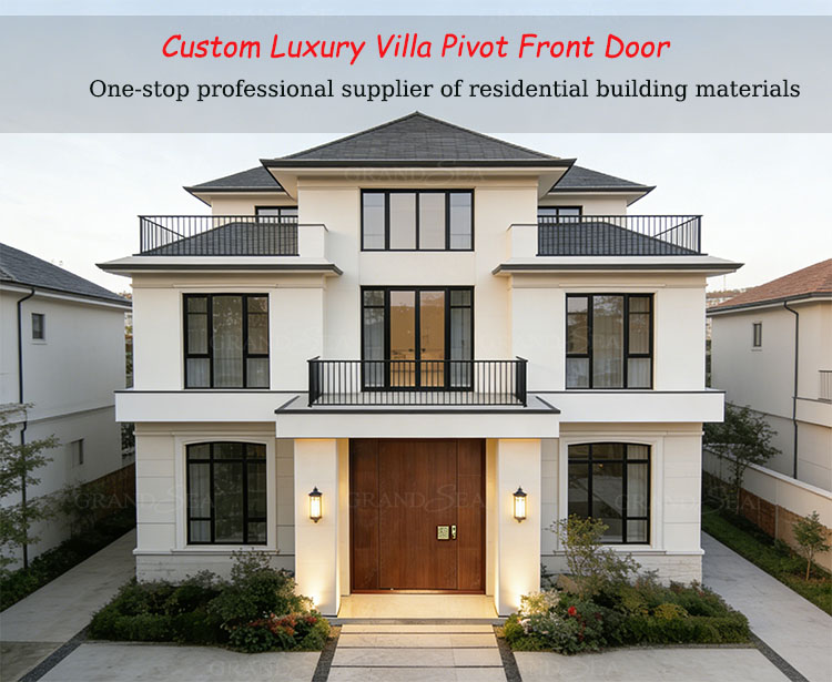 large format pivot entry door