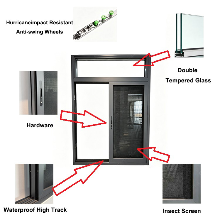 aluminium sliding window design