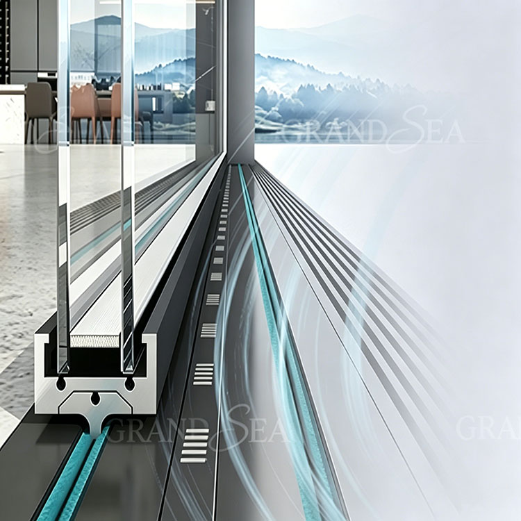 Aluminum 4 Panel Sliding Doors