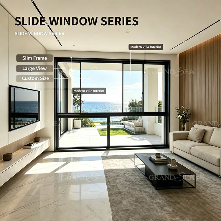balcony aluminum sliding window
