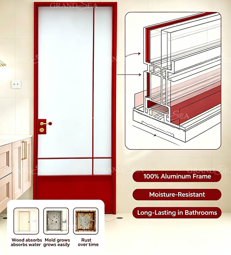 aluminum water proof indoor door