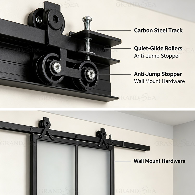 glass barn door interior