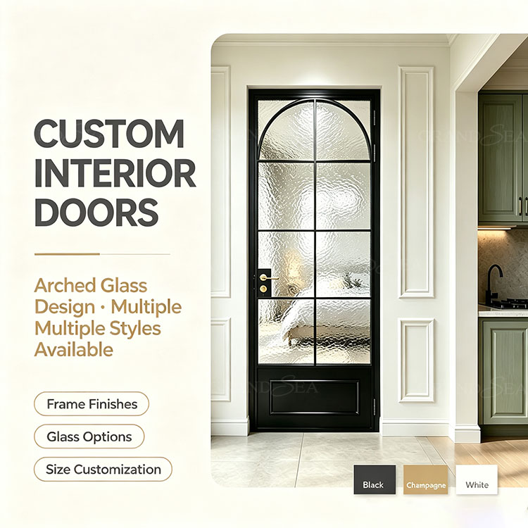 Vintage Aluminium Glass Door