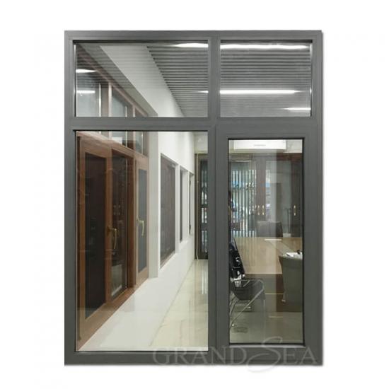 grey color aluminum casement window
