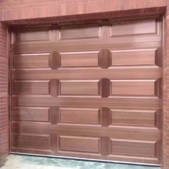 portes de garage en aluminium couleur cuivre