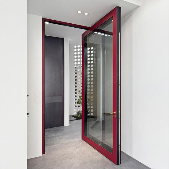 glass aluminum pivot door