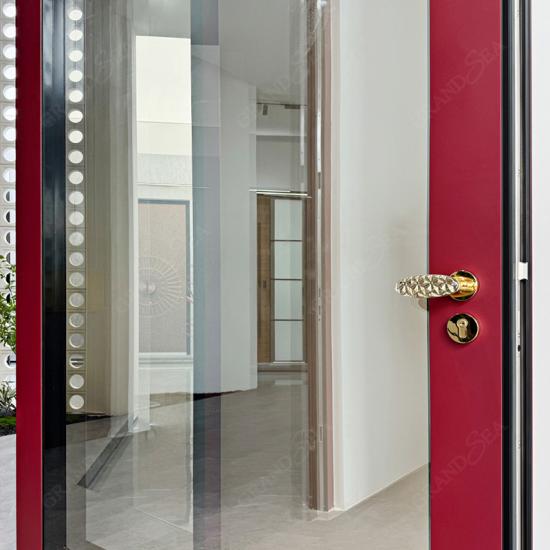 glass aluminum pivot door