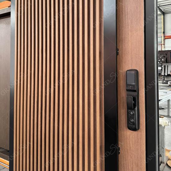 Solid wood pivot entry door