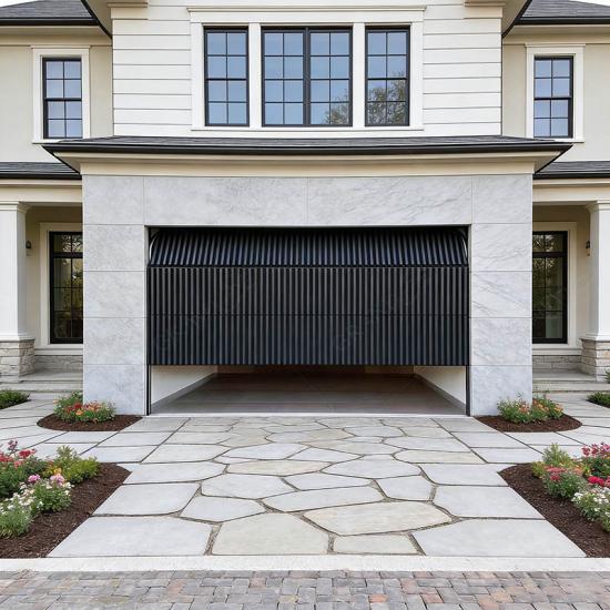 porte de garage sectionnelle en aluminium