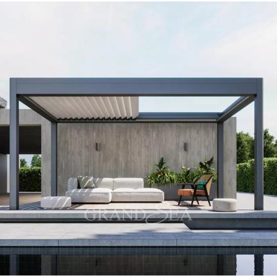 pergola de luxe en aluminium à persiennes