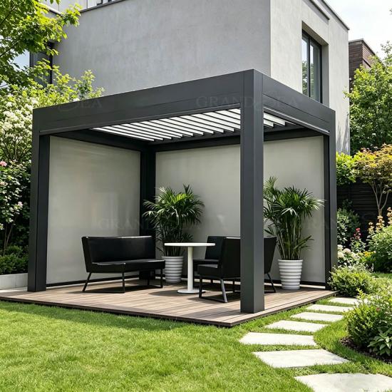 Gazebo de patio extérieur bioclimatique