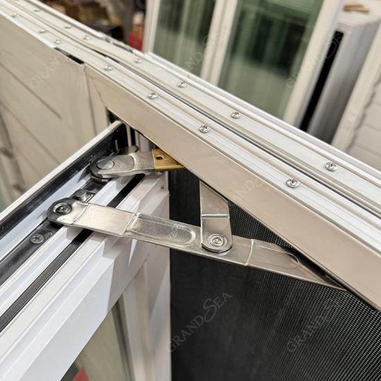 white aluminum louver window