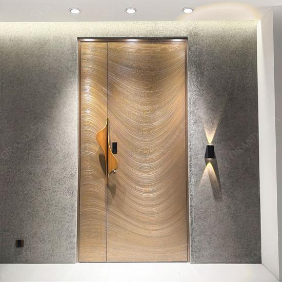 porte d'entrée en métal en aluminium moulé