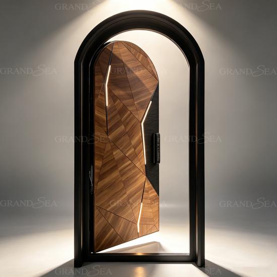 portes cintrées en bois sculpté