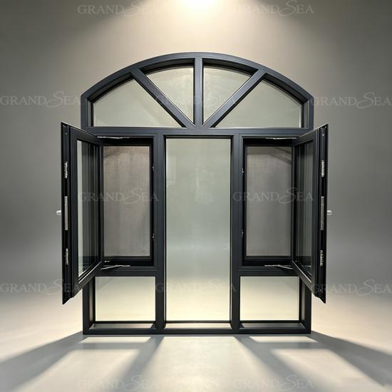 fenêtre à battant cintrée en aluminium