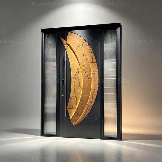 portes pivotantes modernes en aluminium