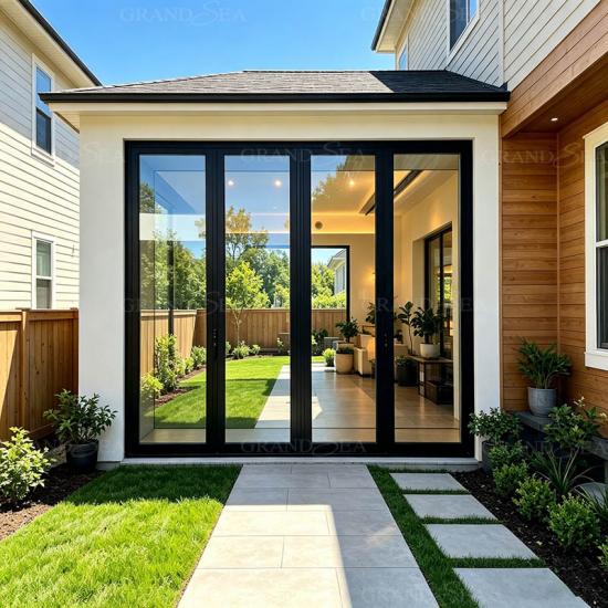 porte-fenêtre pliante de terrasse en aluminium