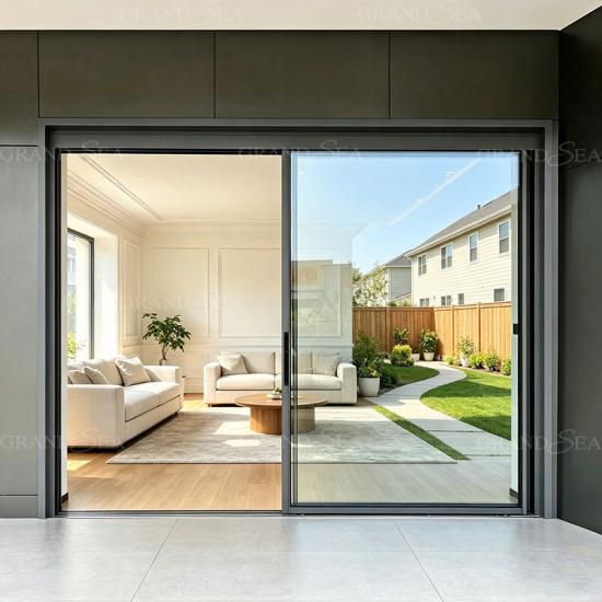 porte coulissante en verre intelligente en aluminium