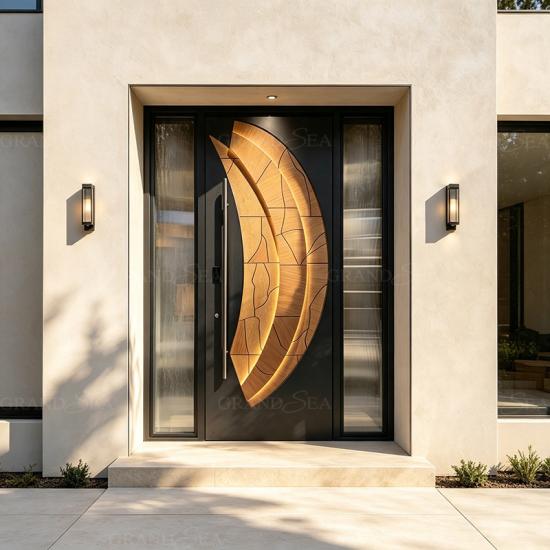 portes pivotantes modernes en aluminium