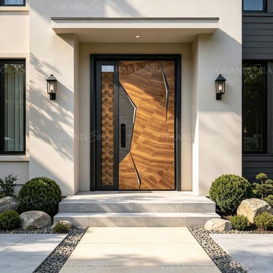 porte d'entrée pivotante moderne