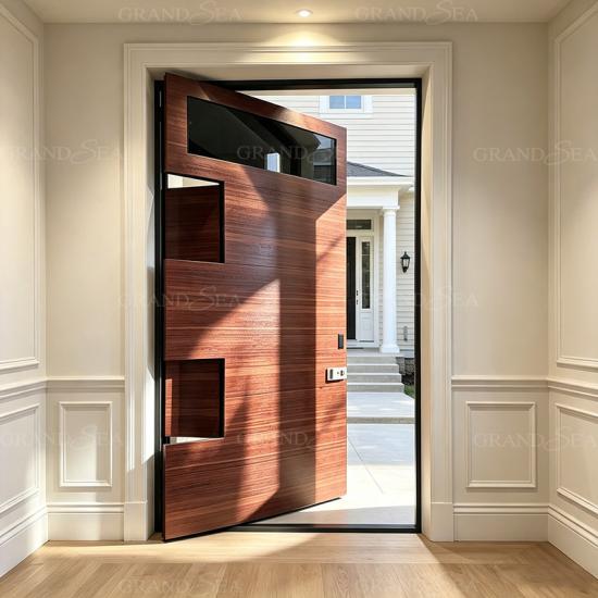 solid wood pivot doors