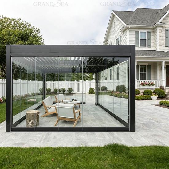 motorized aluminum waterproof pergola