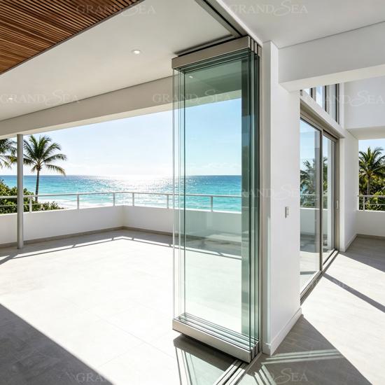 portes pliantes en verre sans cadre