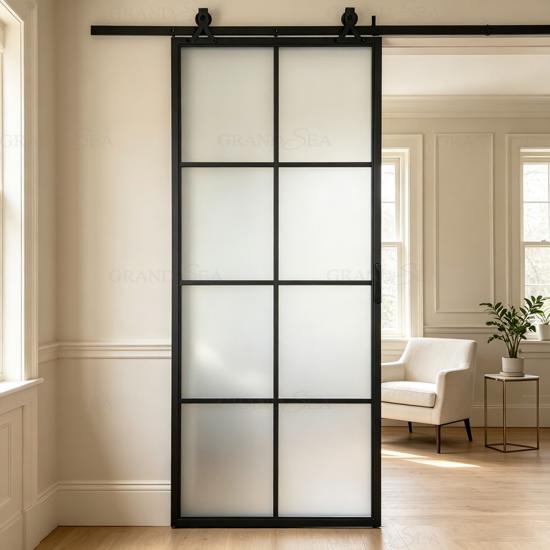 portes de grange avec verre