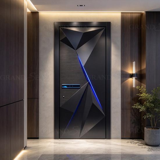 porte d'entrée en aluminium haut de gamme