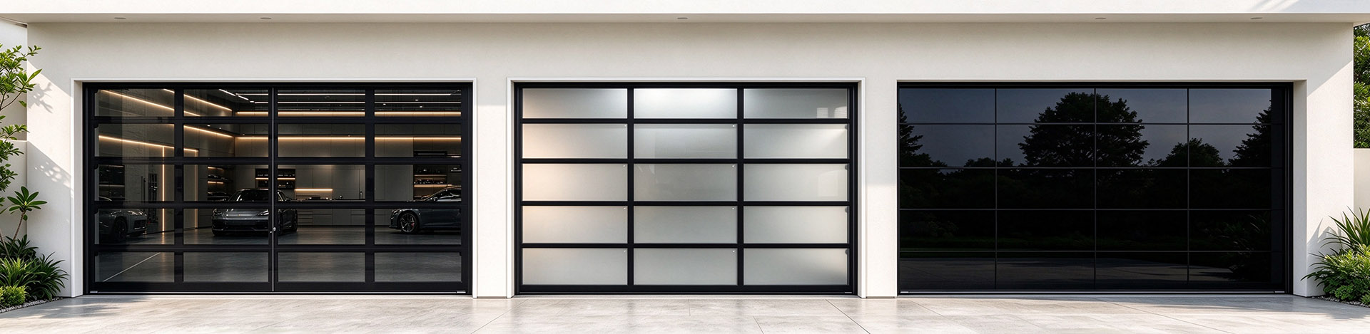 Glass garage door